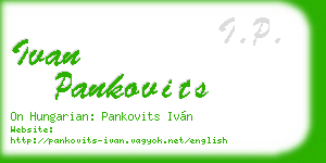 ivan pankovits business card