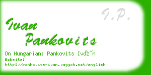 ivan pankovits business card